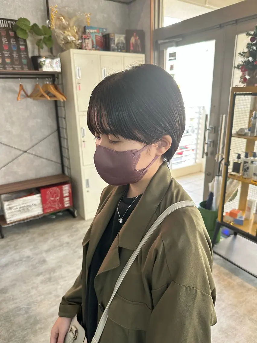 ショート 切りっぱなしボブ ショートボブ ハンサムショート 丸みショート ボブ モテ髪/ボブ/ショー ト/アダチフウトのヘアスタイル