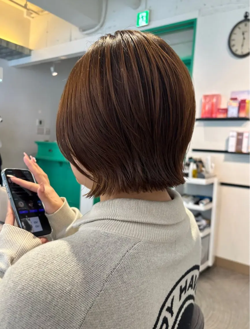 ショート ボブレイヤー ボブ レイヤーカット 外ハネヘア 盛れるレイヤー/ 髪質改善/遠藤龍雅のヘアスタイル