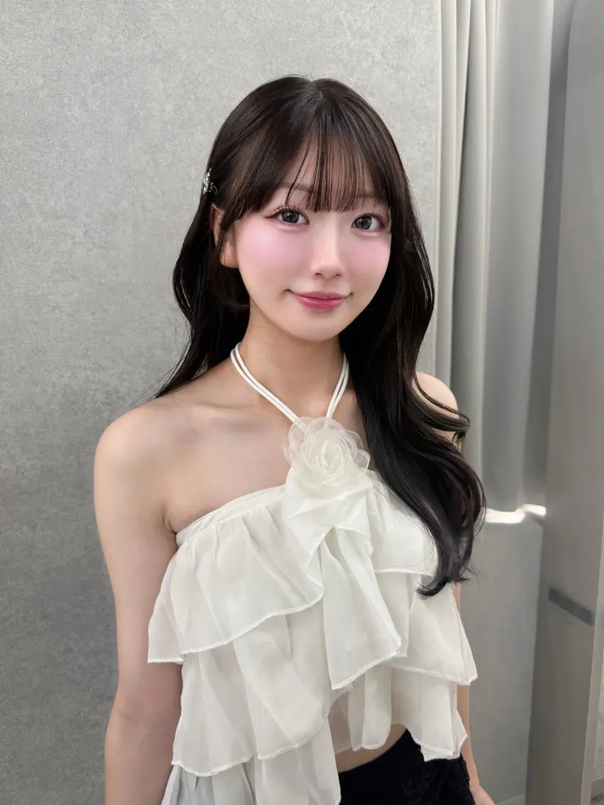 ロング カラー 韓国風ヘア レイヤーカット カット ヘアカラー トリートメント レイヤーカット /顔周り/和奏︎♪のヘアスタイル