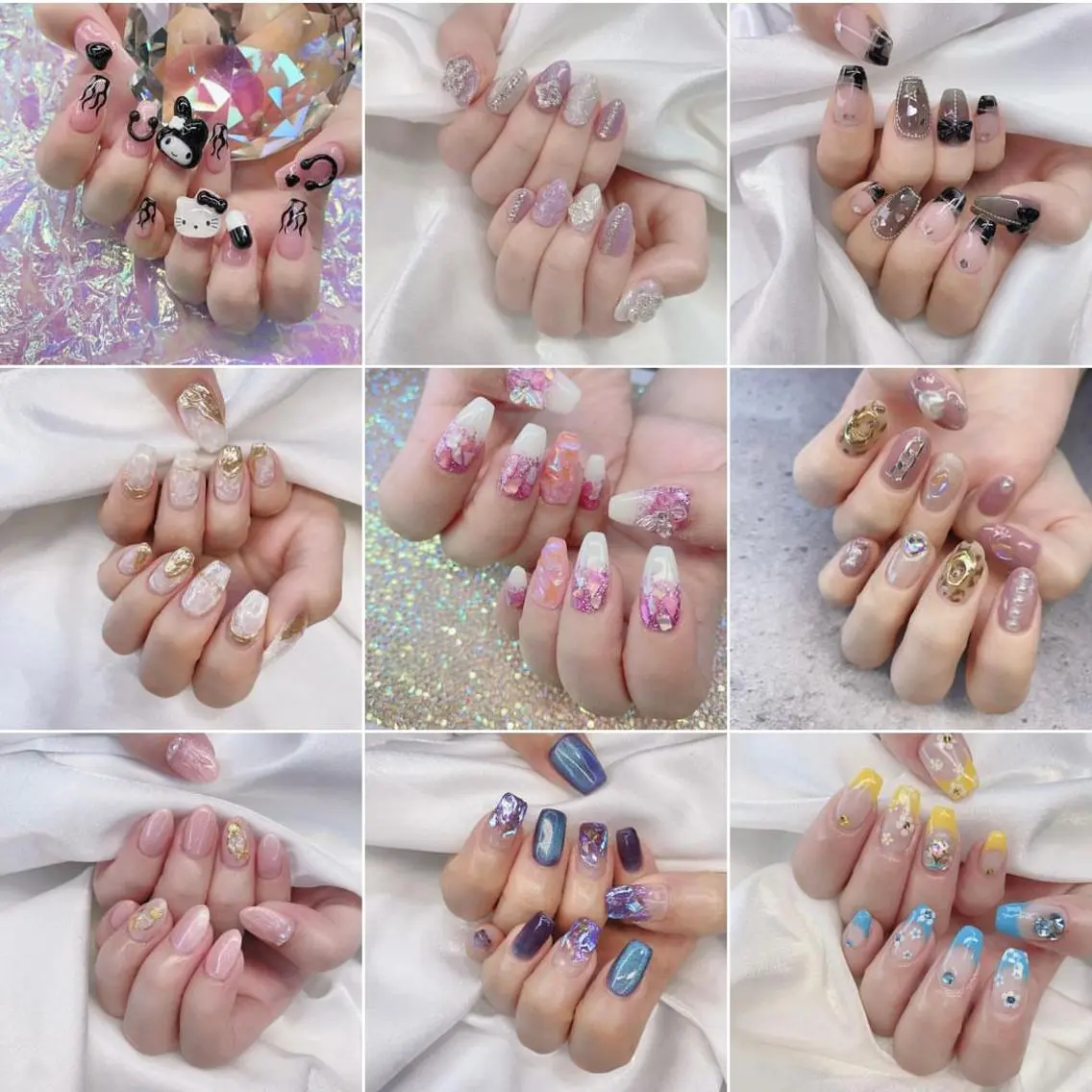 ネイル 渋谷／チップ長さ出し 👑アプレgel-xのネイルデザイン