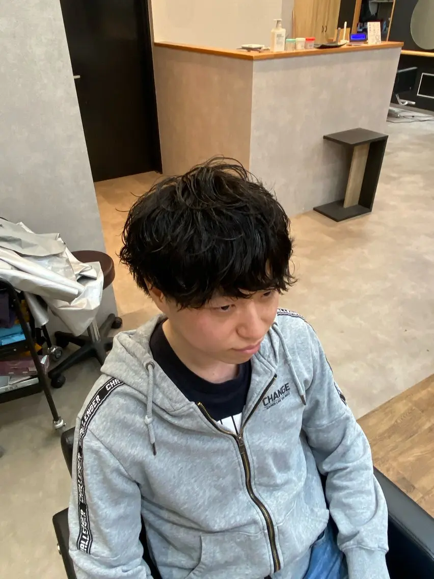 パーマ メンズ カット パーマ BLEACHi高崎店 /湯浅泳作のヘアスタイル