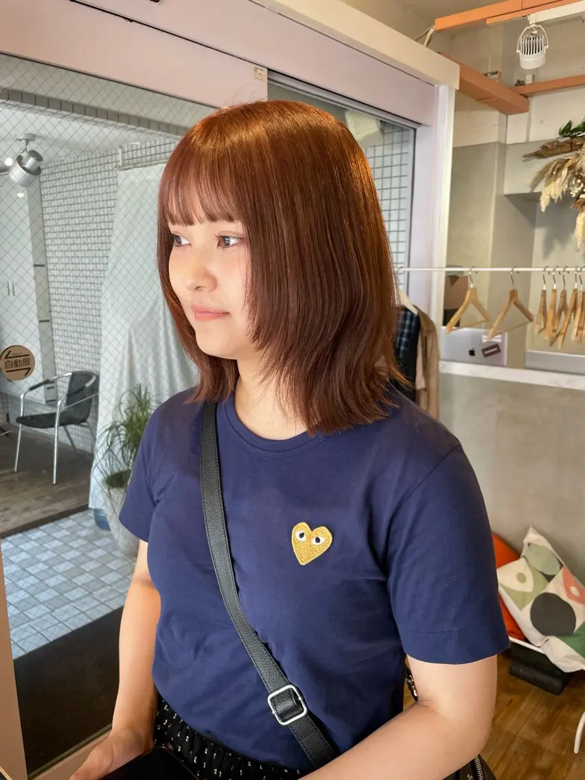 ミディアム カラー カット ヘアカラー akane .のヘアスタイル