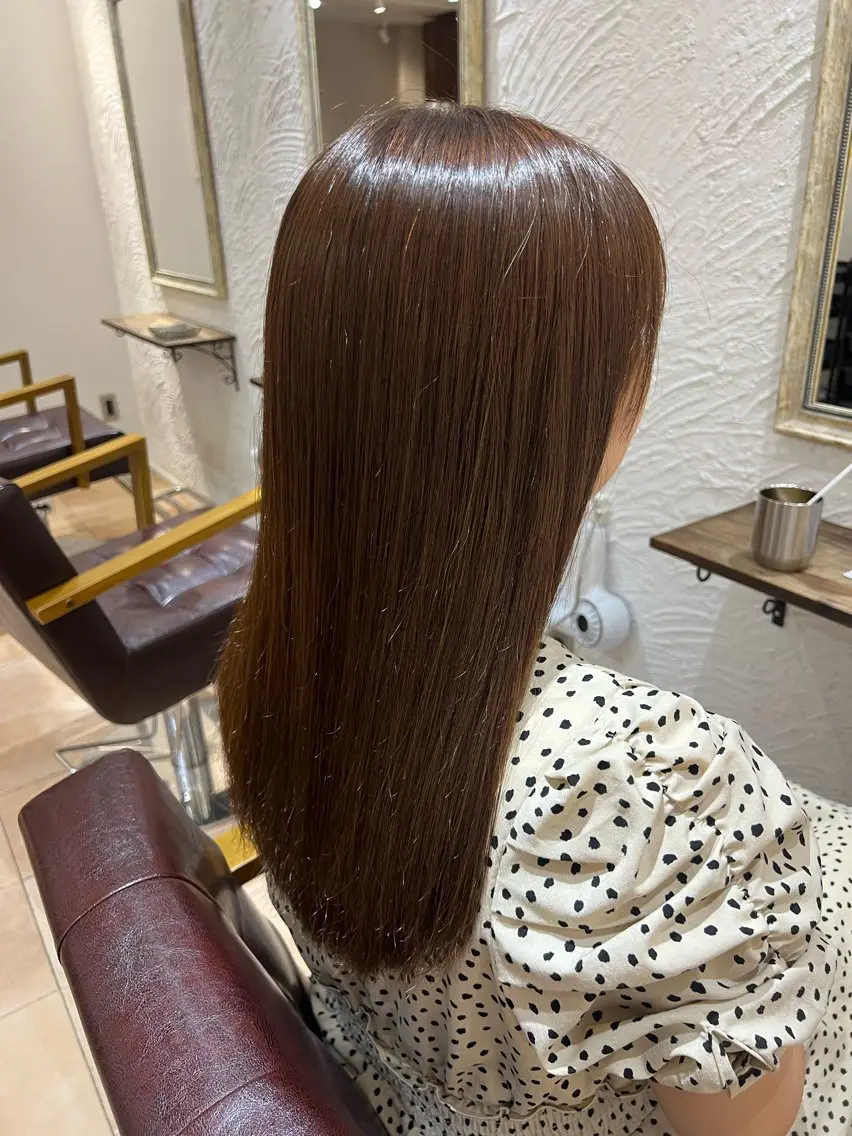 セミロング カラー 🥀韓国ヘア🥀 宮津真菜のヘアスタイル