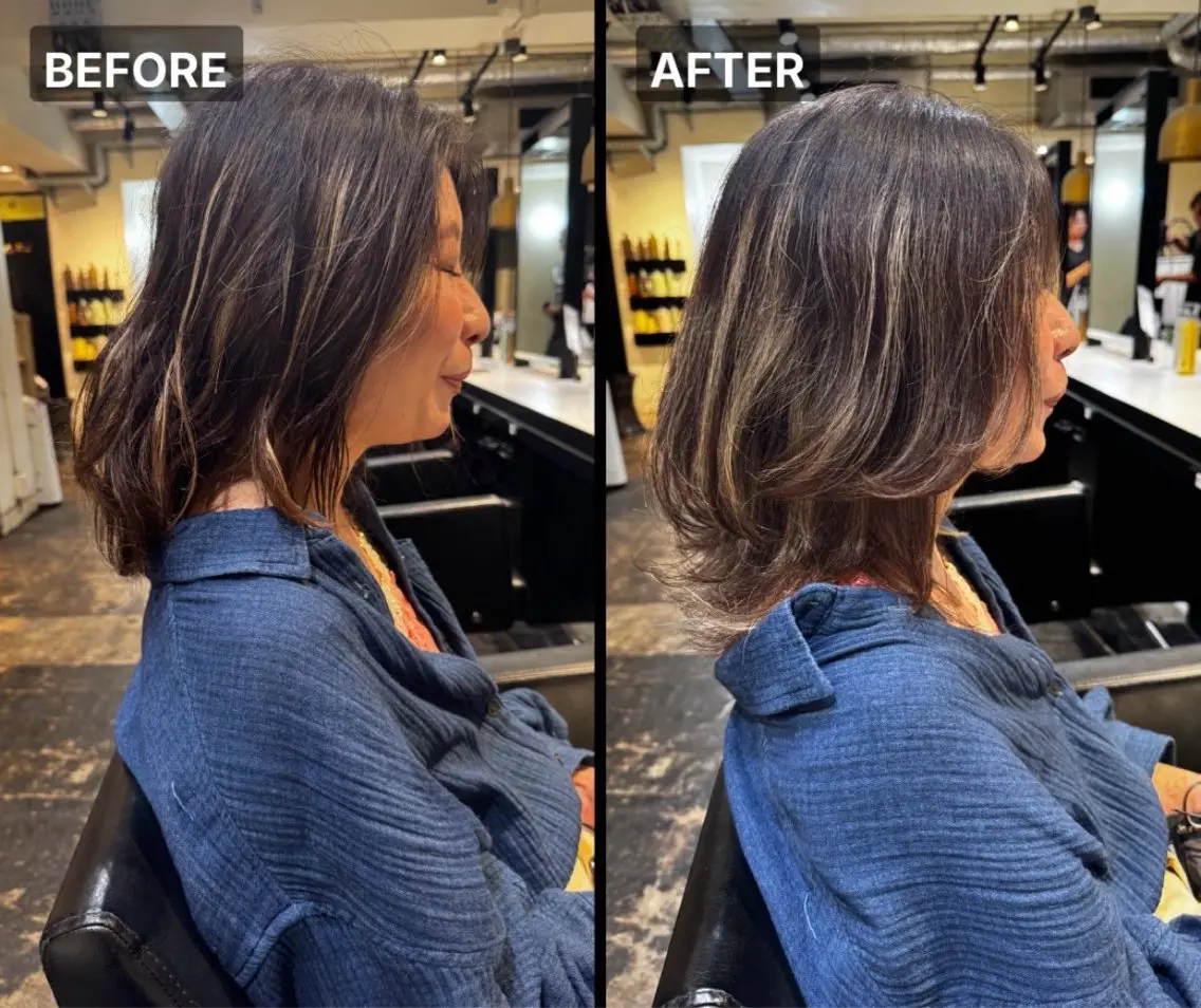 ミディアム 小澤 琉凪のヘアスタイル