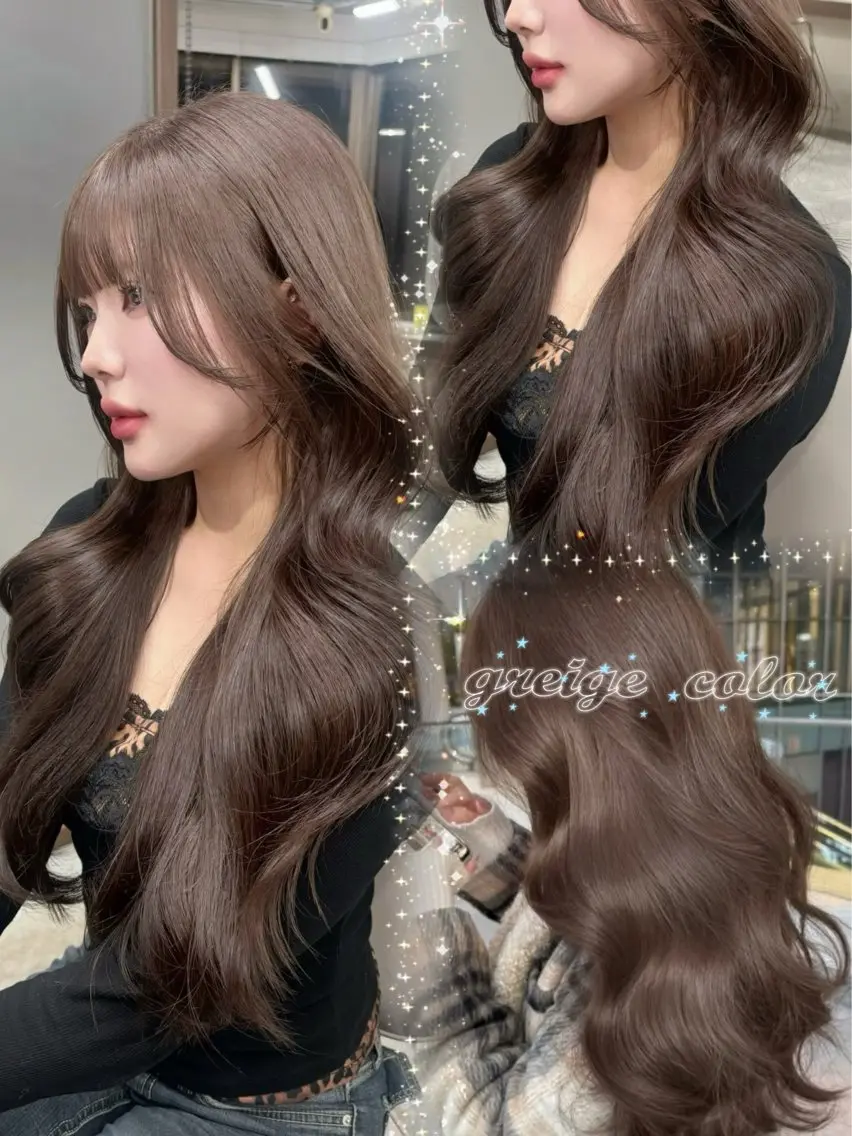 ロング 韓国風ヘア レイヤーカット ロング 似合わせカット カット ヘアカラー トリートメント 西尾 彩那のヘアスタイル