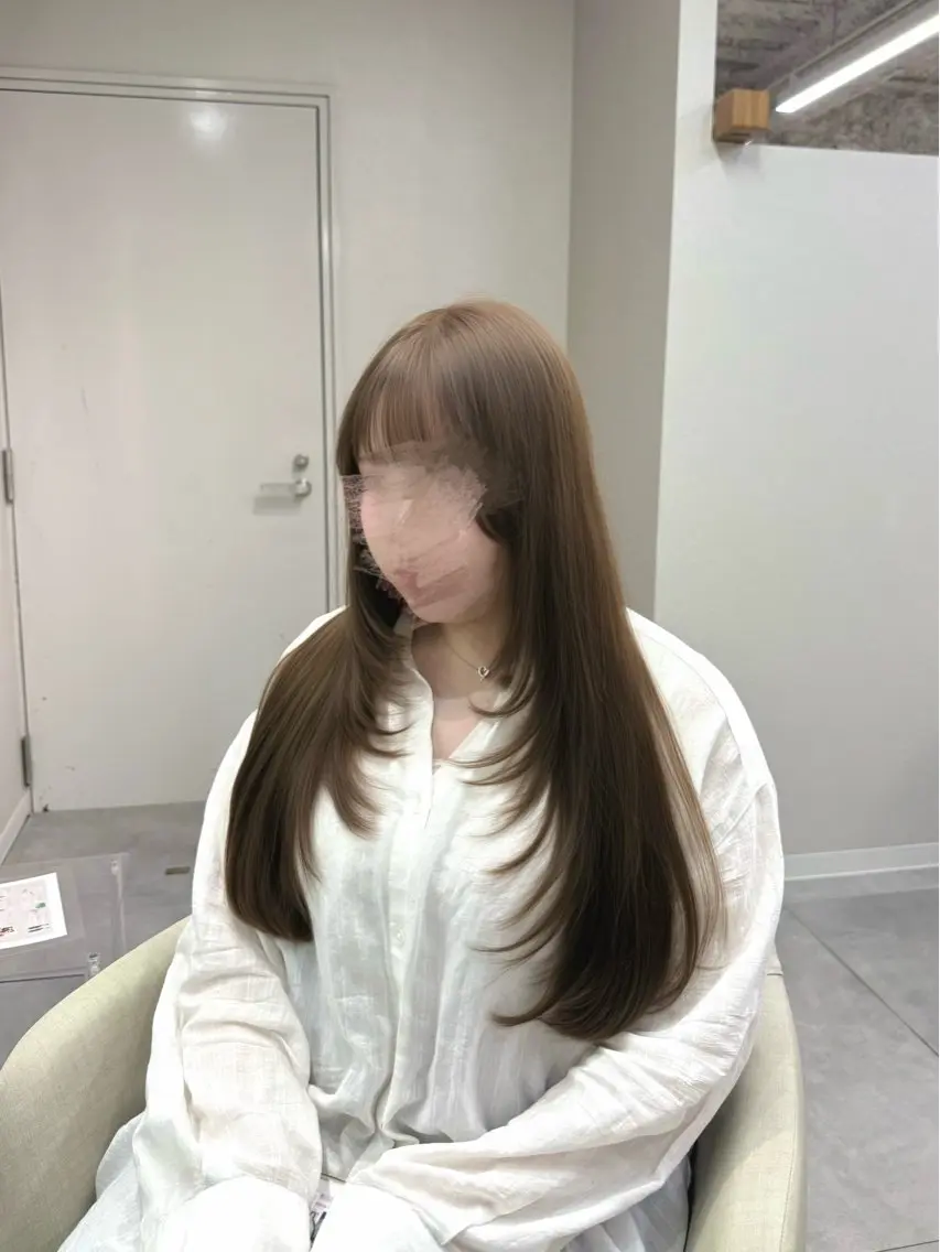 【‎ベースが暗い方にオススメ🧸】ブリーチなしWカラー＋集中トリートメント付🫧ヘーゼルベージュ/オリーブベージュ..の写真