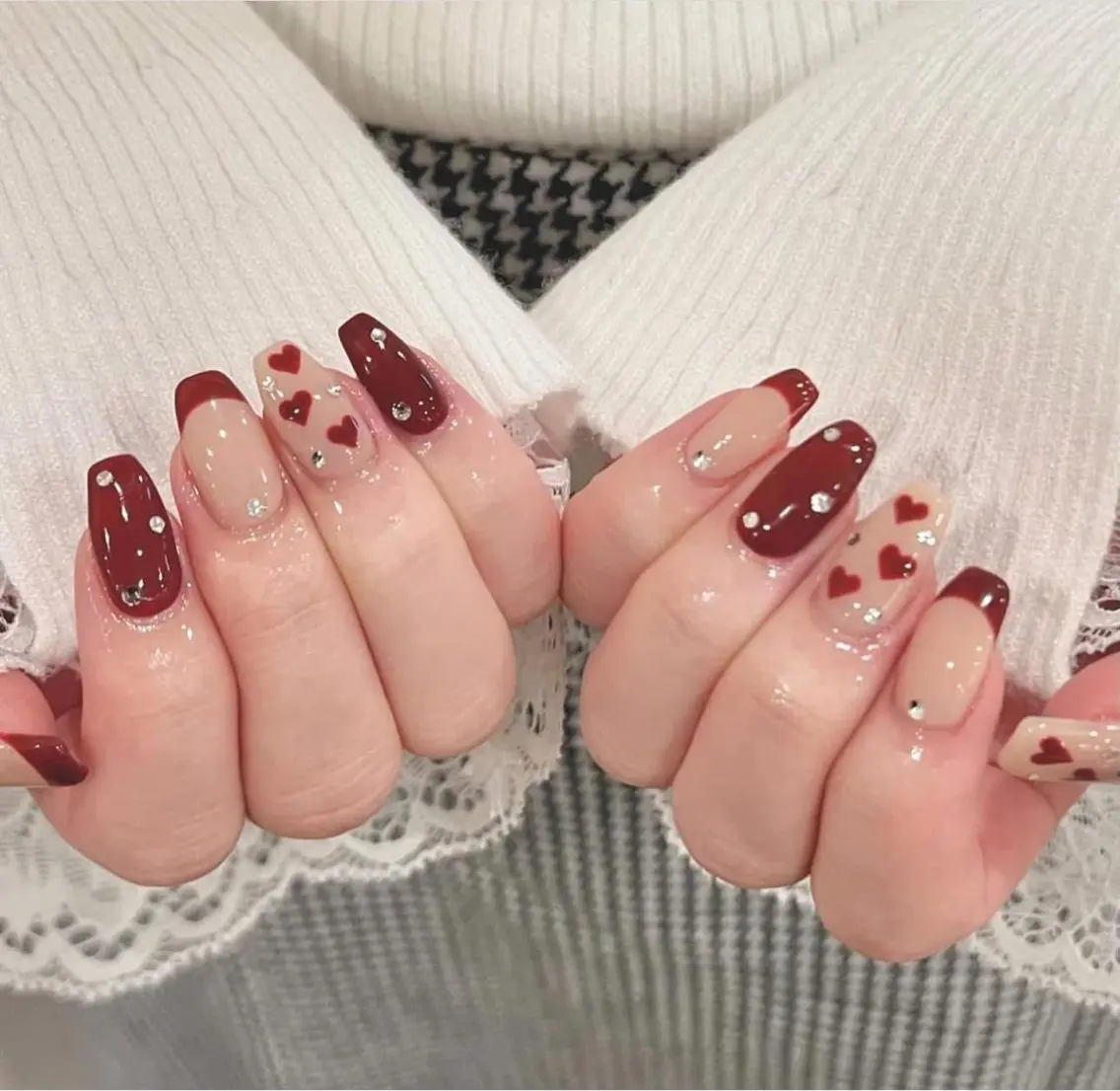 ネイル アートネイル 成人式 ジェルネイル ニュアンスネイル ネイルチップ Kora Nailのネイルデザイン