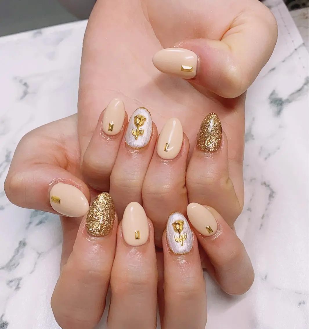 ショート カラー ネイル アートネイル 長さ出し Q Free nailsのネイルデザイン