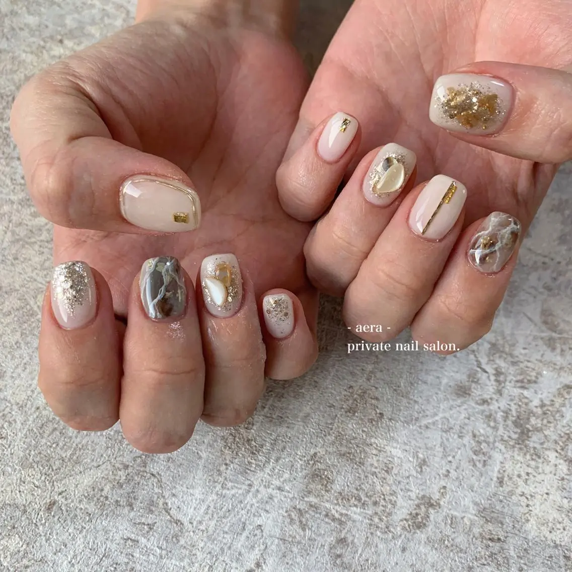 ネイル AERA nail shino🐱⸝꙳のネイルデザイン