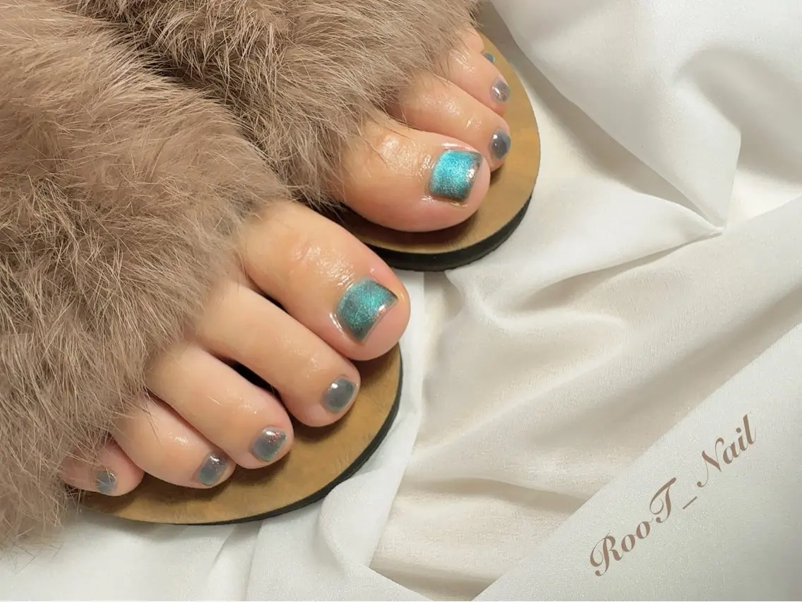 ネイル フットネイル マグネットネイル フットネイル RooT Nailのネイルデザイン