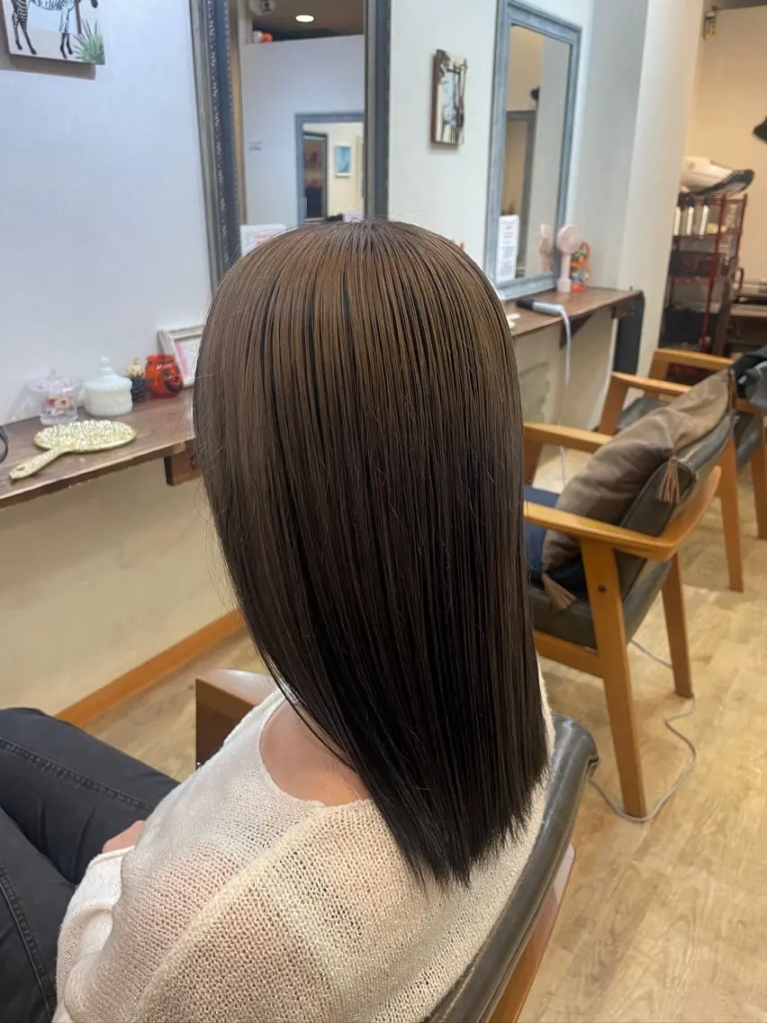 ミディアム ヘアカラー 大谷 羽音のヘアスタイル