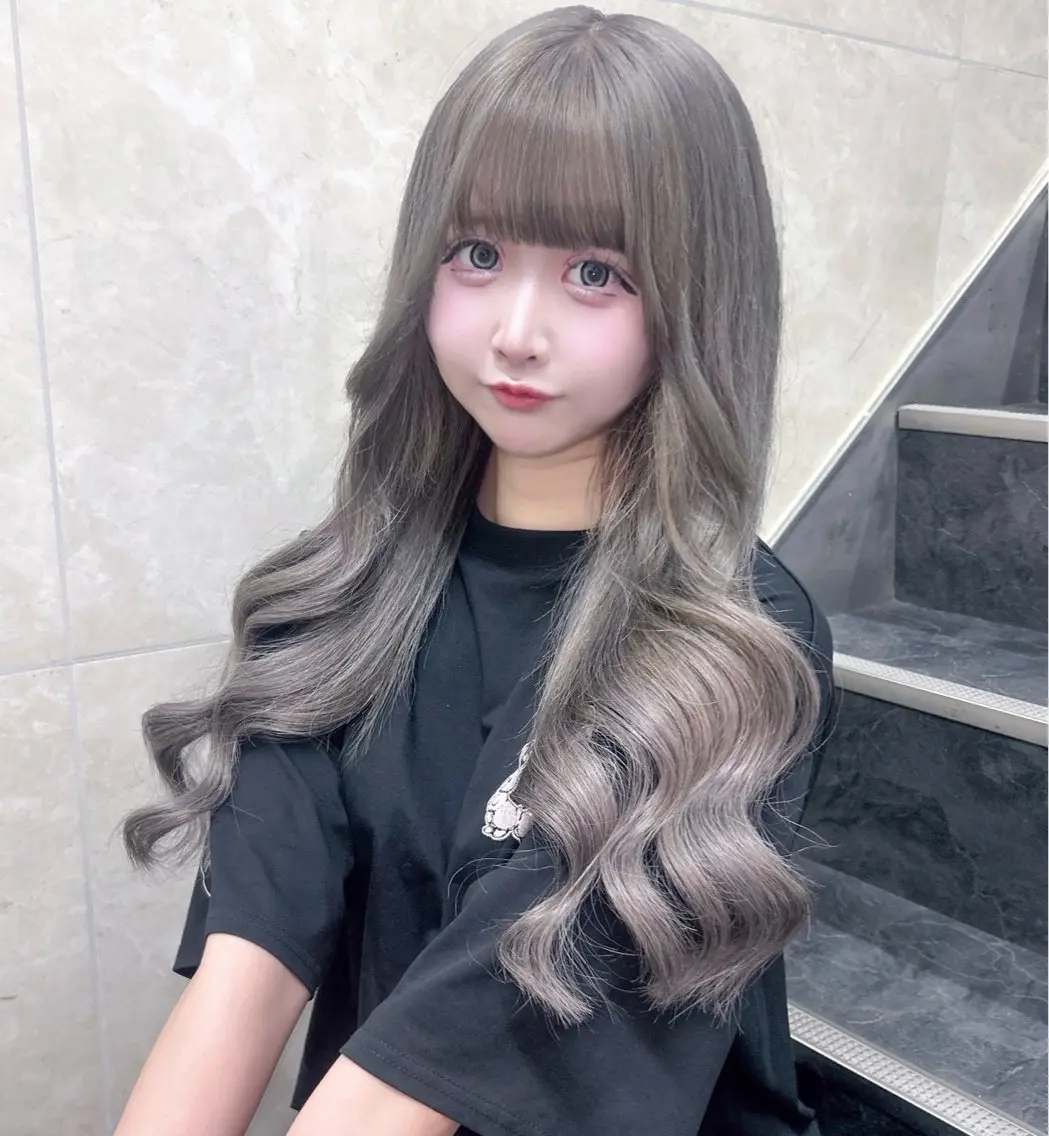 ロング カラー シールエクステ ブリーチ ケアブリーチ エクステ ヘアカラー エクステ 北沢 隆のヘアスタイル
