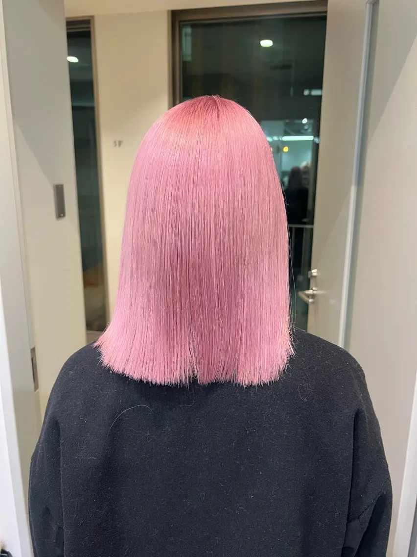 ミディアム カラー ブリーチ ケアブリーチ 透明感カラー ハイトーンカラー ピンクカラー ヘアカラー 原宿/ブリーチ特化/ RYUTOのヘアスタイル