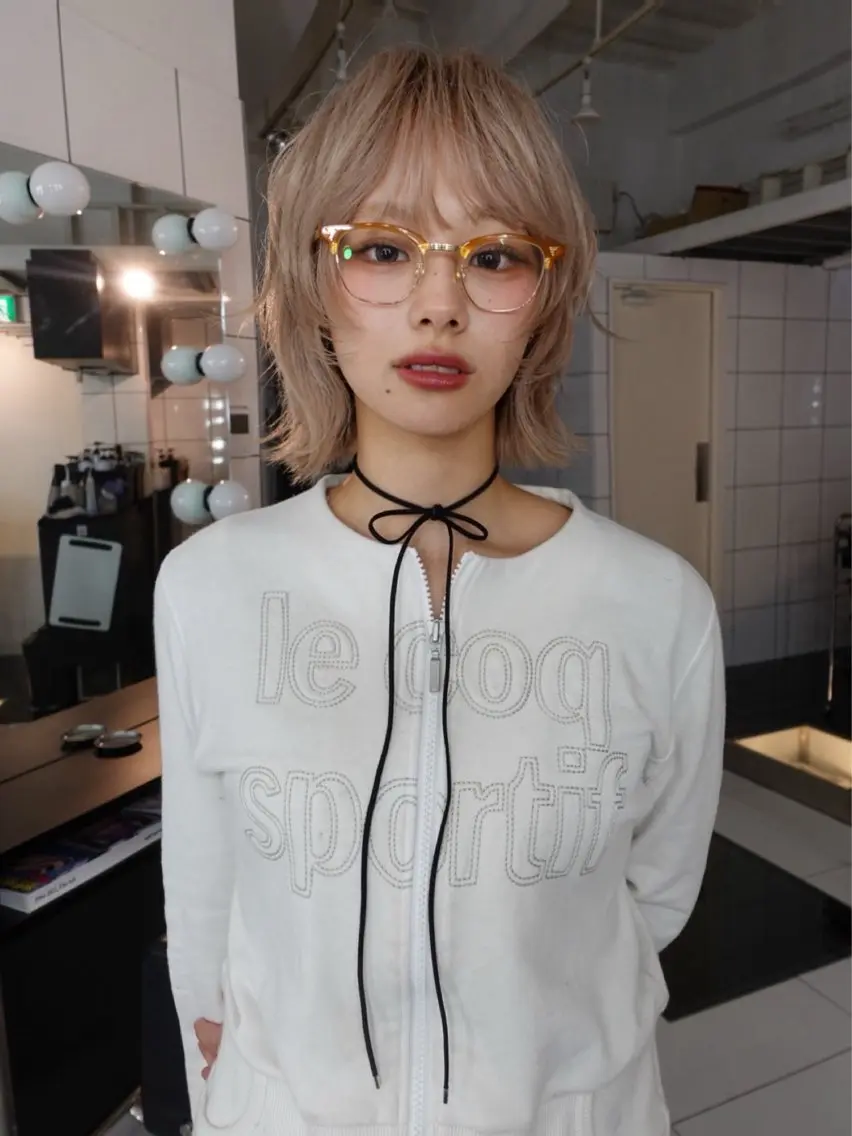 ミディアム カラー ヘアアレンジ ヘアカラー ニュアンスカラー🧶 nanacoのヘアスタイル