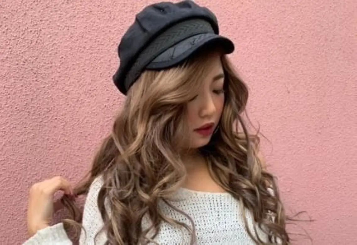ロング カラー パーマ ヘアアレンジ Device ディバイスのヘアスタイル