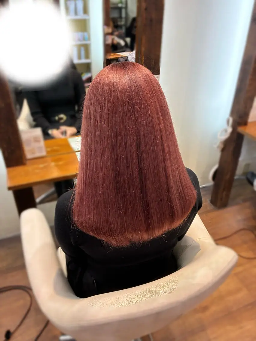 ロング カラー ベージュカラー ブリーチ ピンクカラー ピンクベージュ ヘアカラー トリートメント 梅原 姫🍬🐰のヘアスタイル