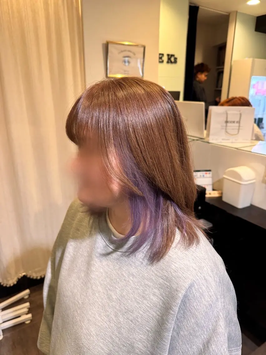ミディアム カラー 🎀momoღブリー チハイトーン🎀のヘアスタイル