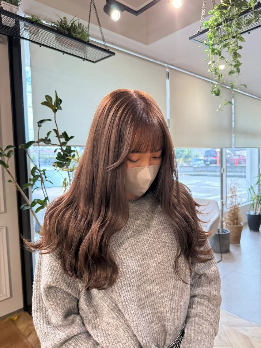 ロング カラー ヘアカラー トリートメント 透明感カラー 【yate'】rinのヘアスタイル