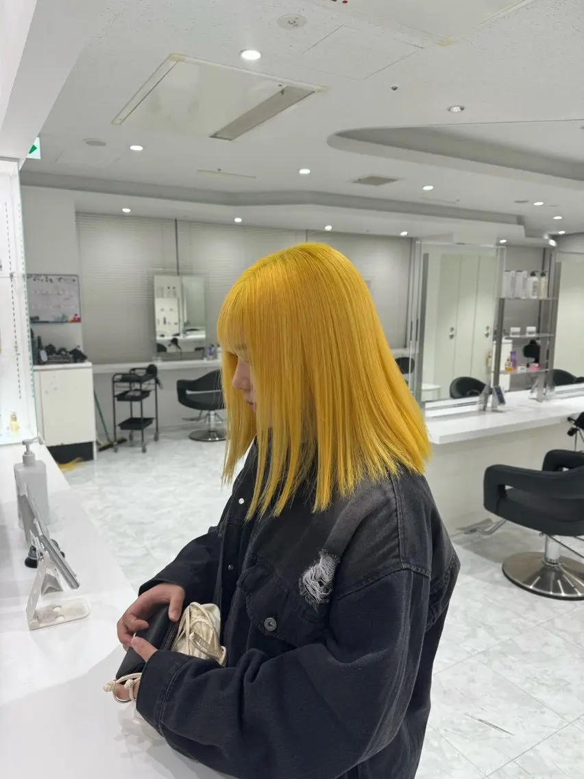 ミディアム カラー ブリーチ ダブルカラー ブリーチなしカラー ピンクカラー 髪質改善 天神/美髪カラー /矯正/kaitoのヘアスタイル