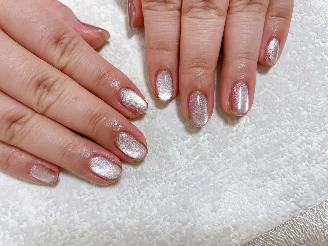 ネイル ジェルネイル キラキラネイル 韓国ネイル マグネットネイル メンズネイル kiki nail たまプラーザのネイルデザイン
