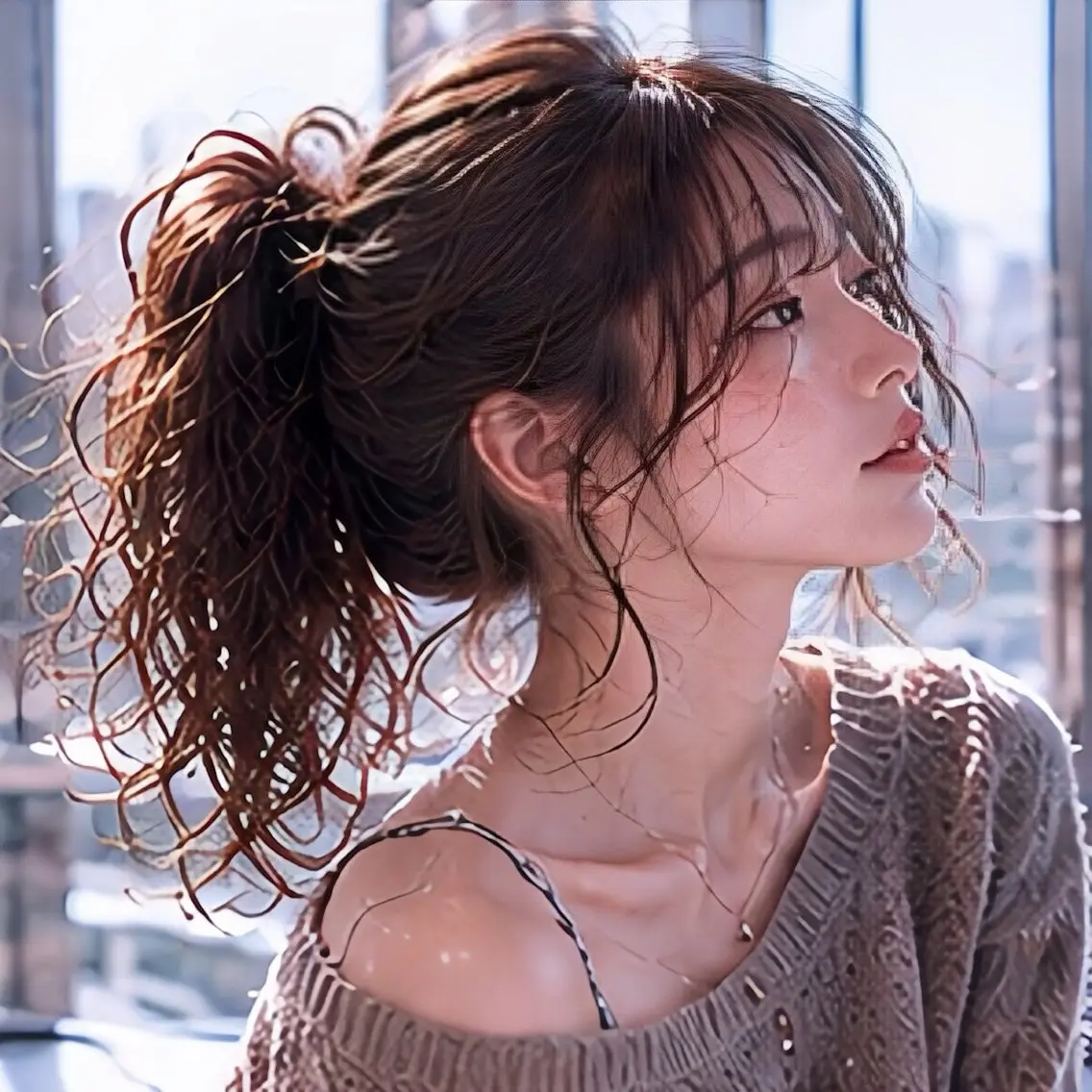 ロング カット 縮毛矯正/レイヤー/ 前髪カット/おばかんのヘアスタイル