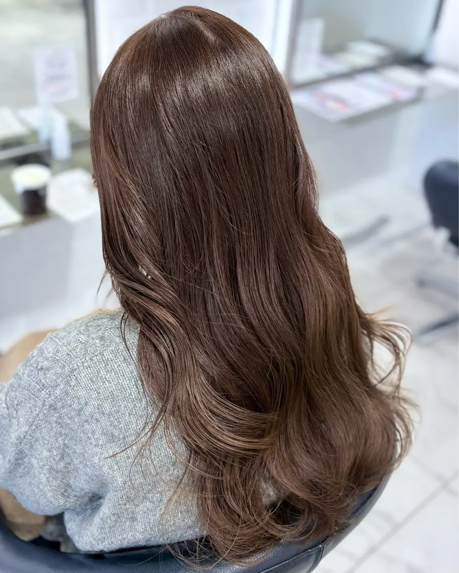 ロング カラー ベージュカラー 透明感カラー ヘーゼル 透明感艶カラー/ 岡田澪香のヘアスタイル
