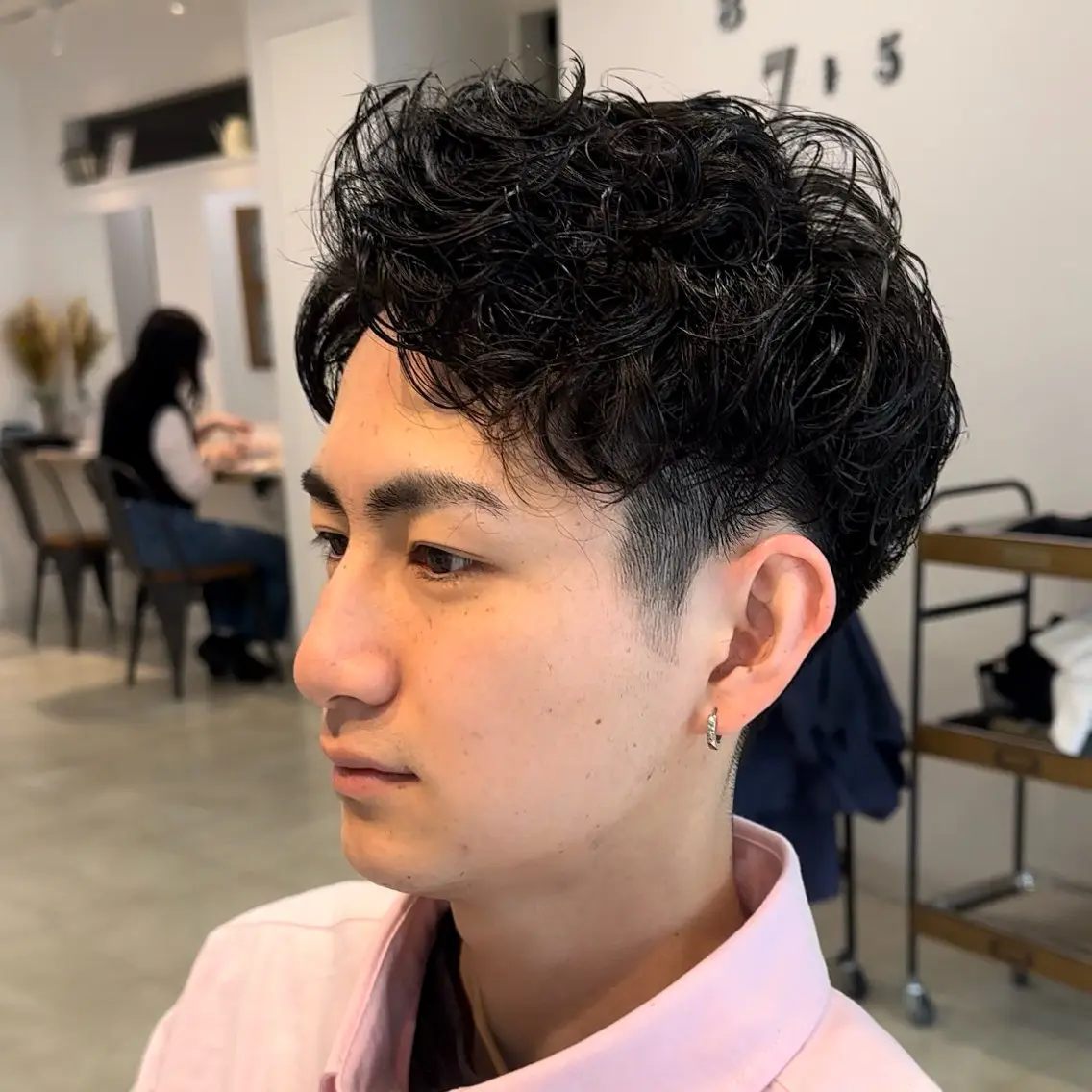 ショート パーマ メンズ スペインカール メンズカット/パーマ 👟黒田紗名👟のヘアスタイル