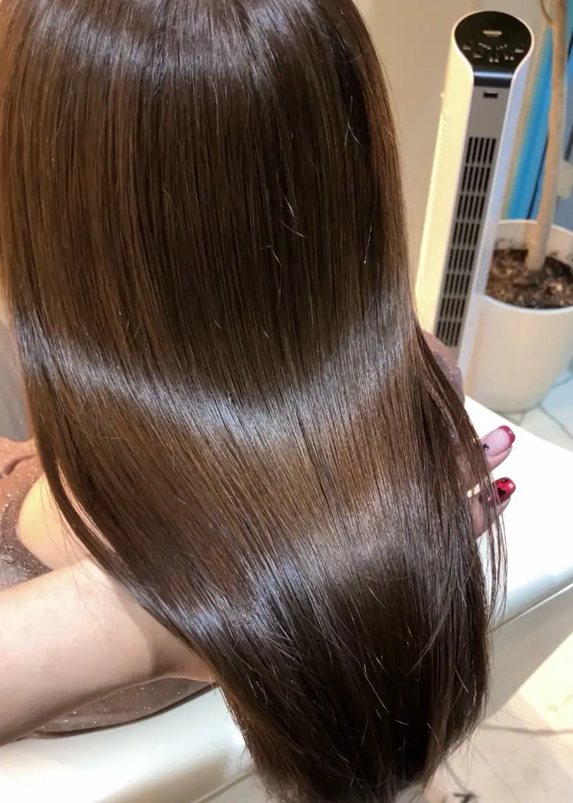 セミロング カット ヘアカラー トリートメント 久野紗愛 【髪質改善　艶髪】のヘアスタイル