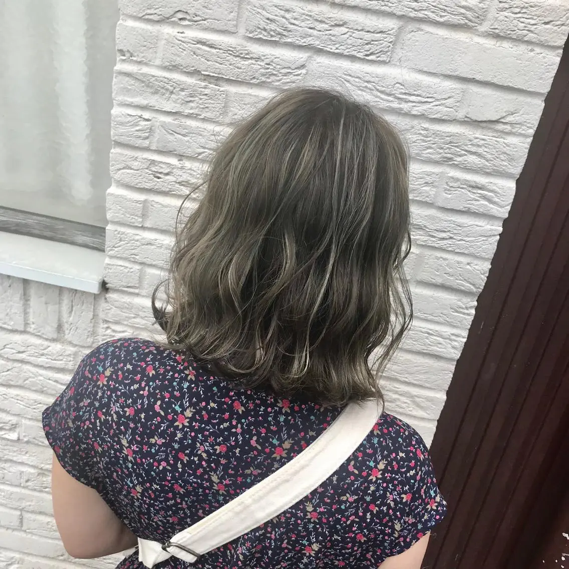 ミディアム ハイライト カット ヘアカラー 福原 優介のヘアスタイル