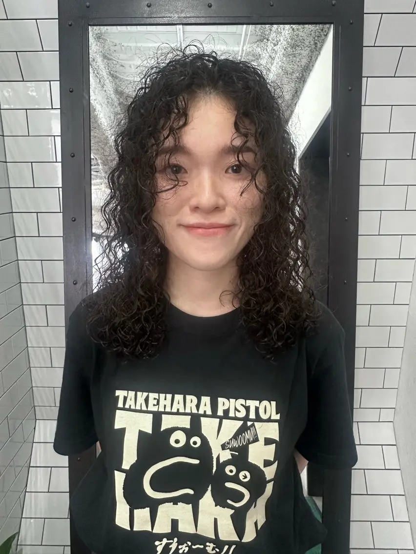ロング カット パーマ トリートメント 妙見 知洋のヘアスタイル