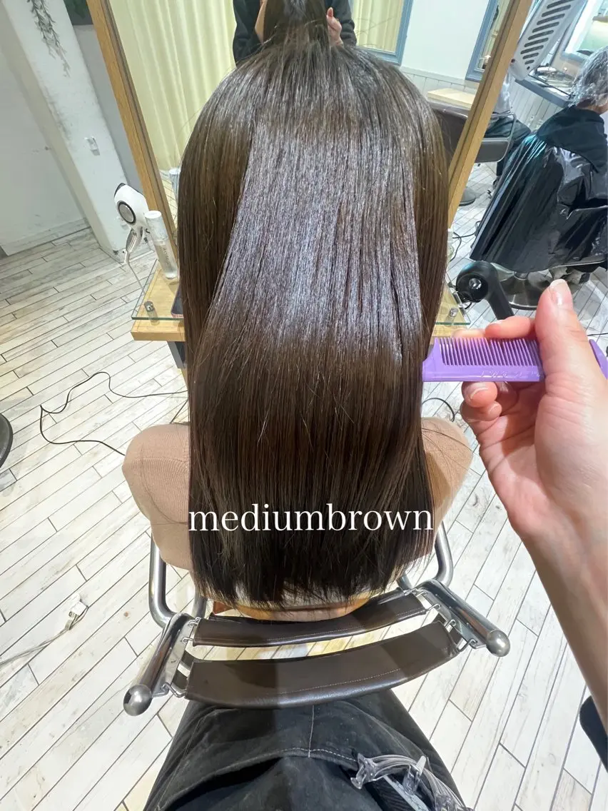 ロング カラー ブラウンカラー ヘアカラー サエ💎横浜 カラーモデル募集中のヘアスタイル