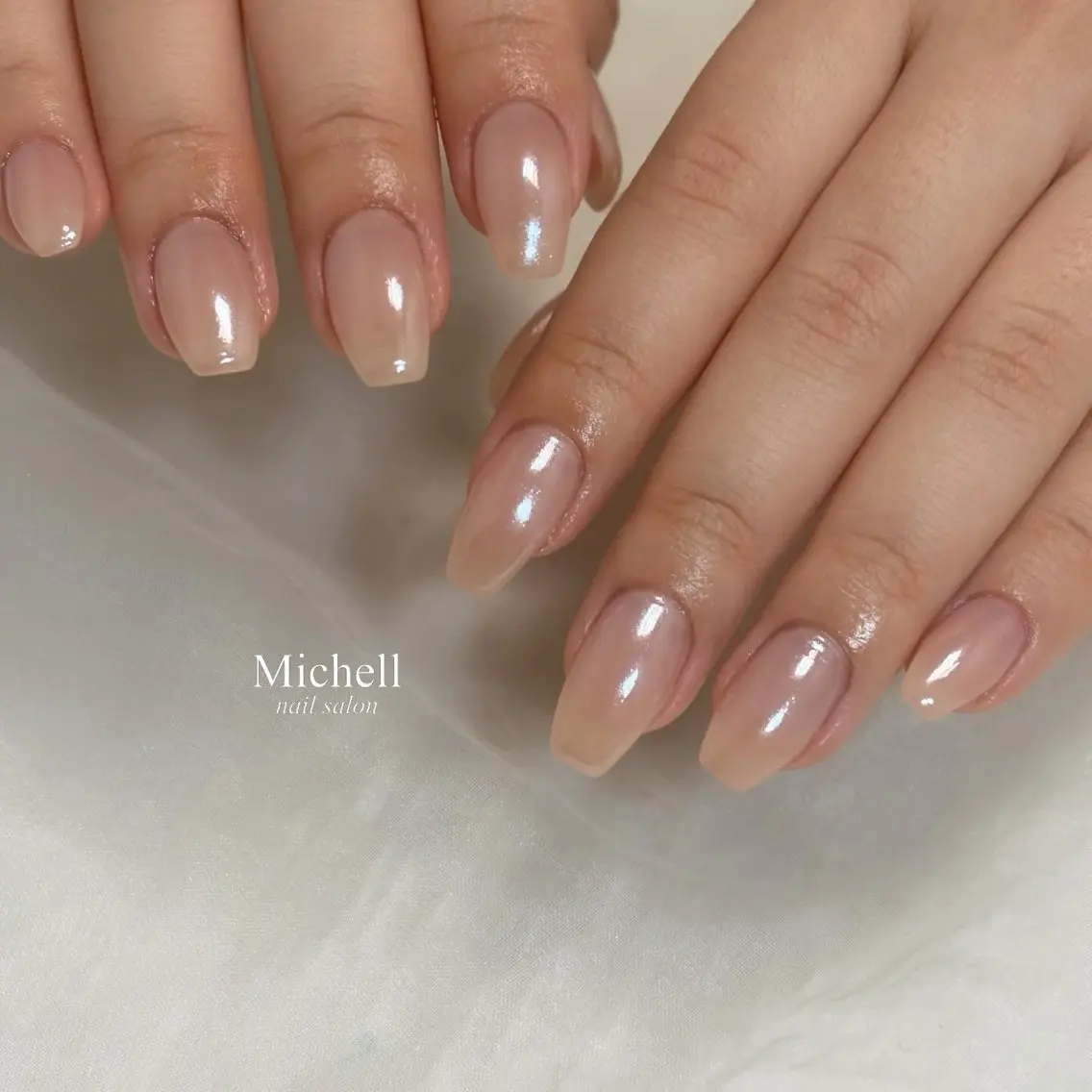 ネイル ホワイト ハンドネイル Michell_ dianaのネイルデザイン