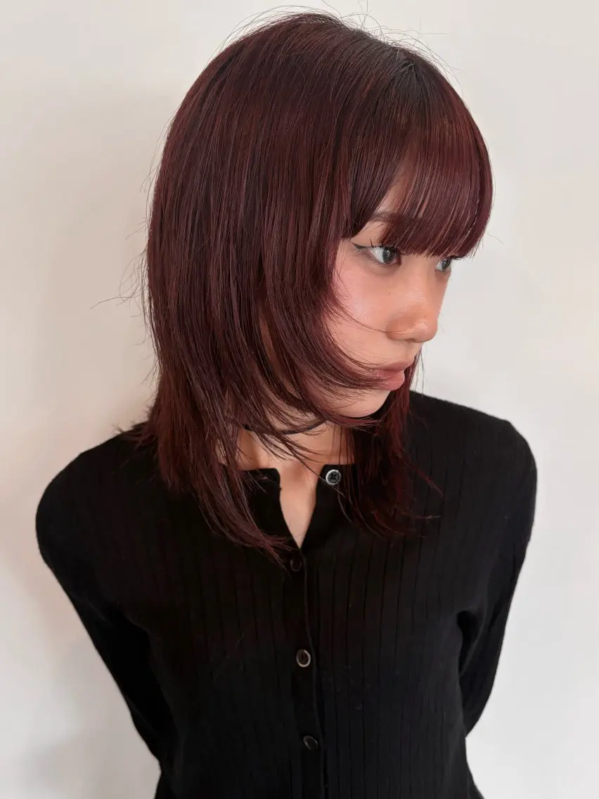 ミディアム ヘアカラー 山下 夏季のヘアスタイル