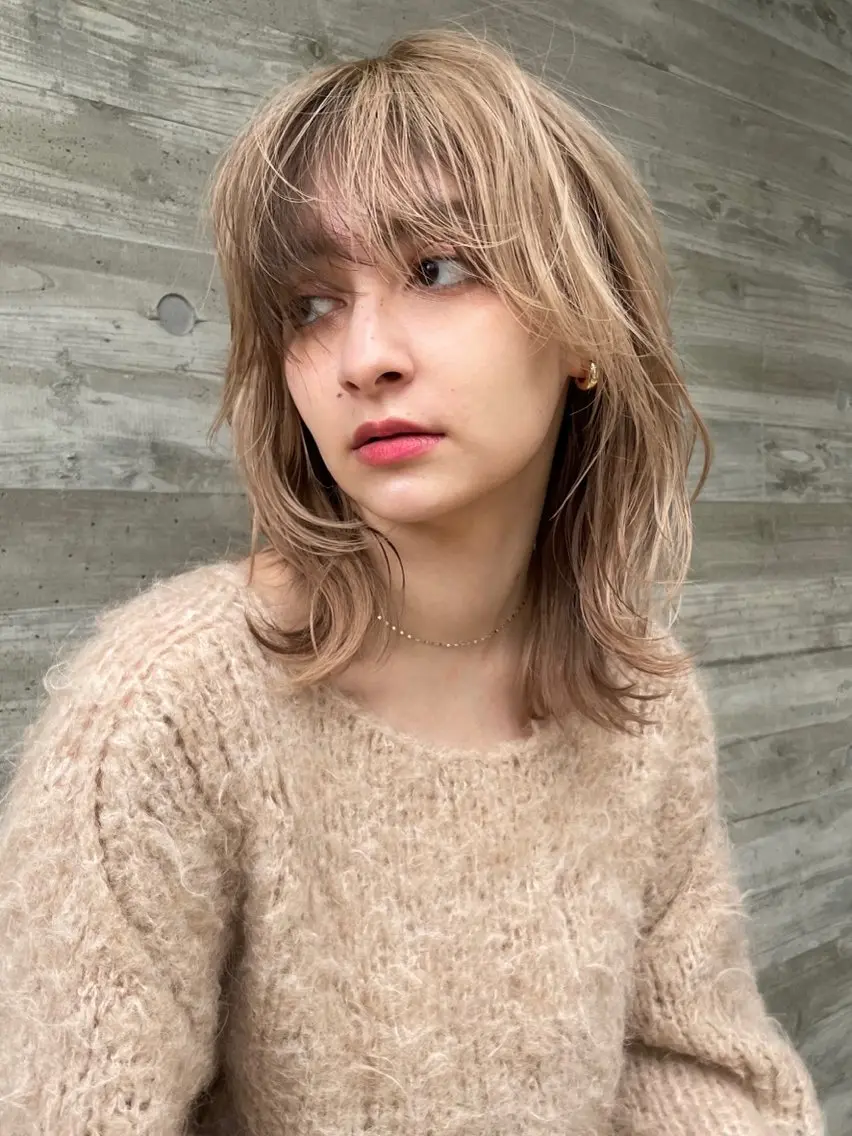 ミディアム カラー レイヤーカット カットモデル募集中 ／HARUKA🎀のヘアスタイル