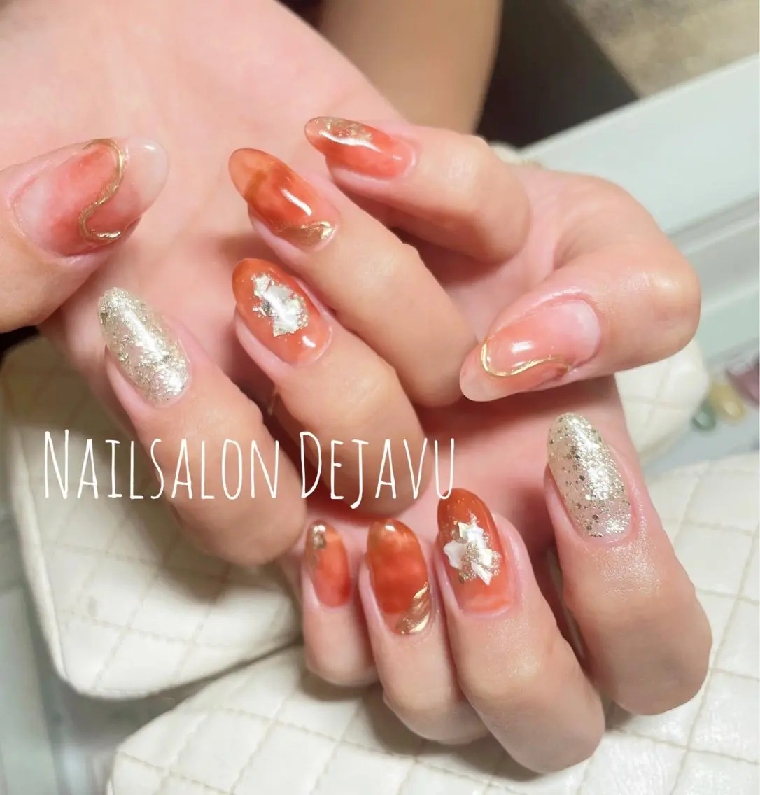 ネイル アートネイル 持ち込み ニュアンスネイル Nail salon Dejavu 🌿のネイルデザイン
