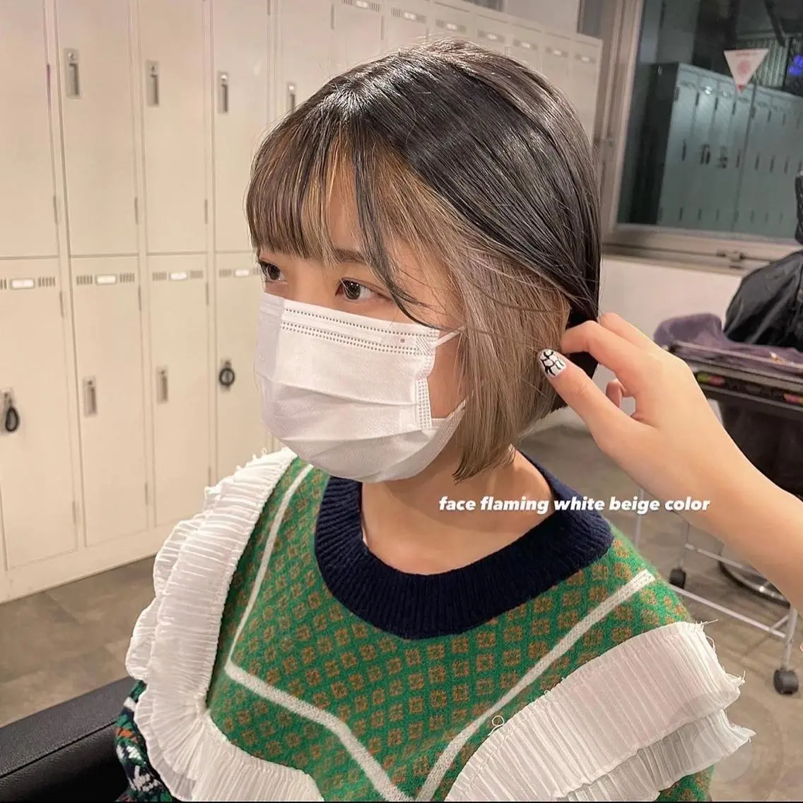 ショート カラー パーマ ヘアアレンジ メンズ キッズ ネイル マツエク・マツパ アイブロウ 透明感カラー・レイヤ ー🎀amika🎀のヘアスタイル
