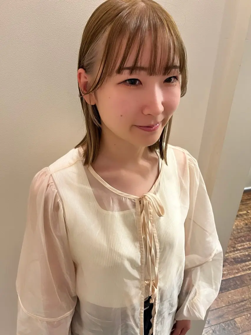 ミディアム カット 【美ボブ.艶カラー. 梅田茶屋町】midoのヘアスタイル