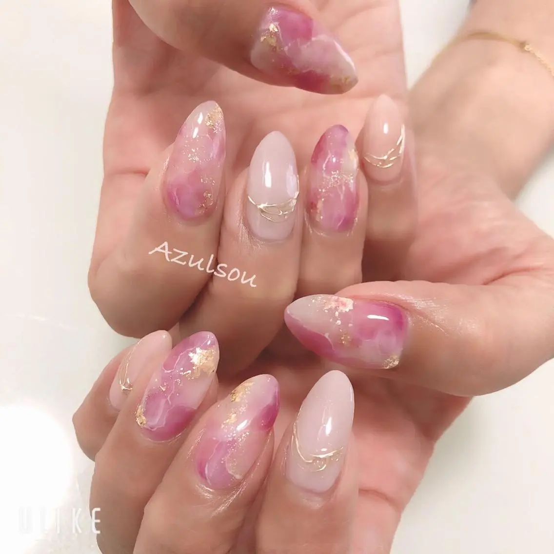ネイル ジェルネイル 韓国ネイル ミラーネイル 持ち込み ニュアンスネイル Azulsou 廣川愛のネイルデザイン