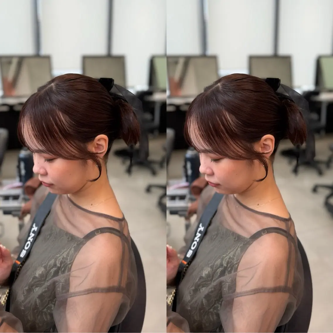 ミディアム ヘアアレンジ ヘアセット 梅田茶屋町ヘアセット 🎀RIONA🎀のヘアスタイル