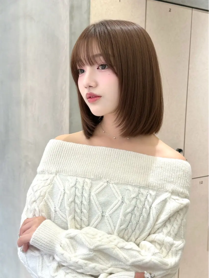 ミディアム 🍎大人可愛い小顔 ボブ🍏shioのヘアスタイル