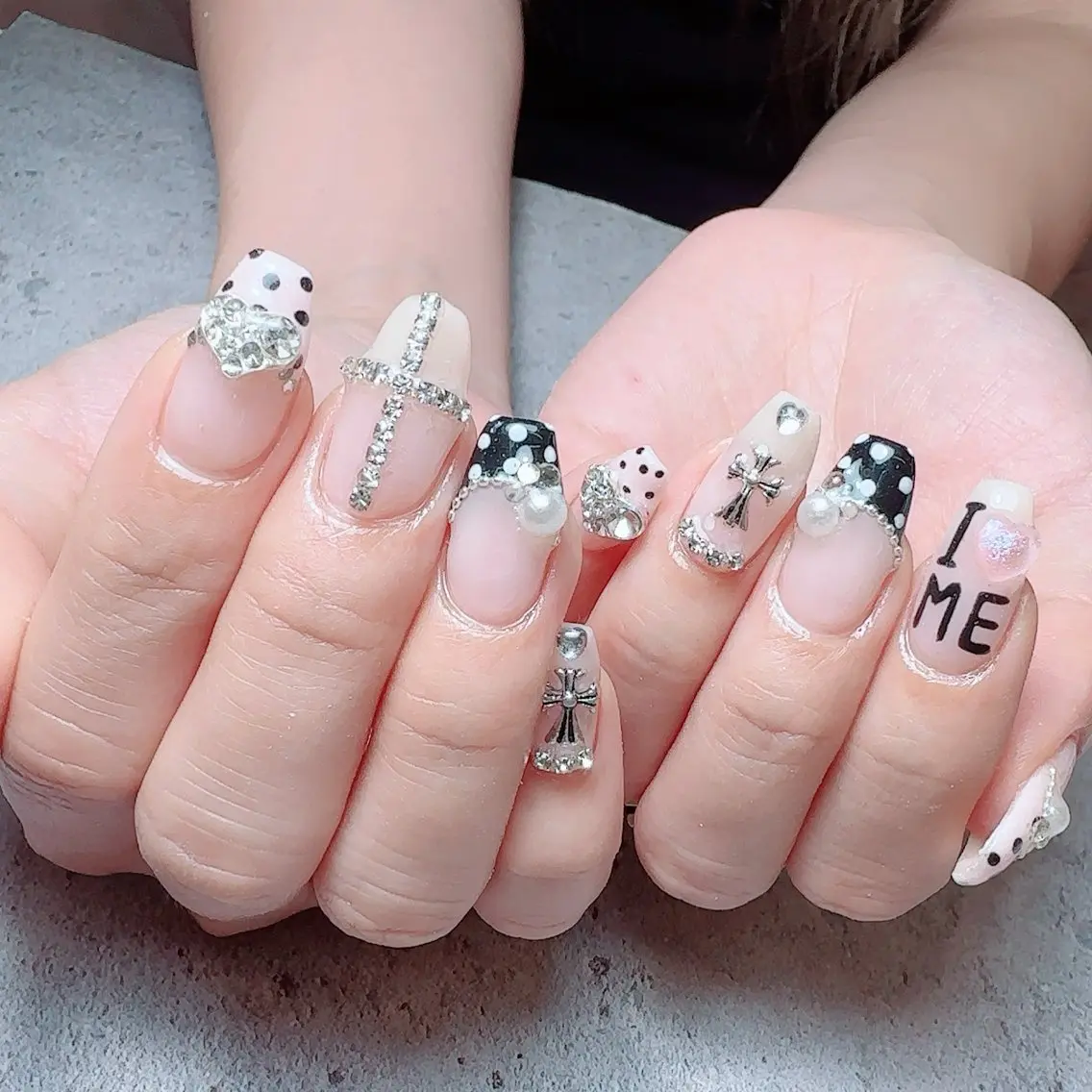 ネイル アートネイル ハート マグネットネイル 持ち込み ニュアンスネイル ハンドネイル Nailsalon Mimiy..♡のネイルデザイン