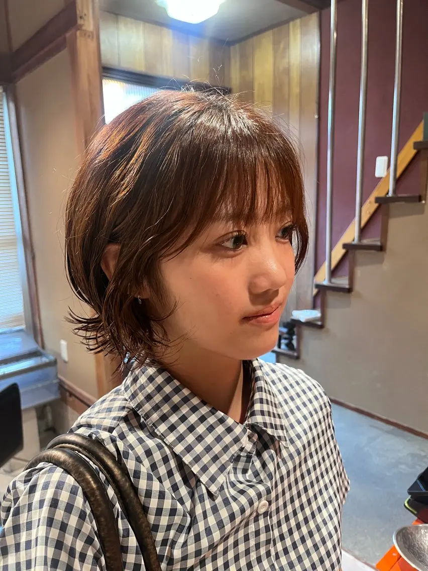 ショート カット ヘアカラー トリートメント 上村 瑞紀のヘアスタイル