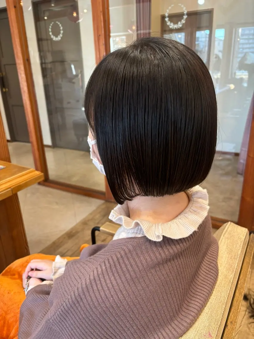 ショート 前下がりボブ ボブ カット トリートメント Ayano_ Jill francのヘアスタイル