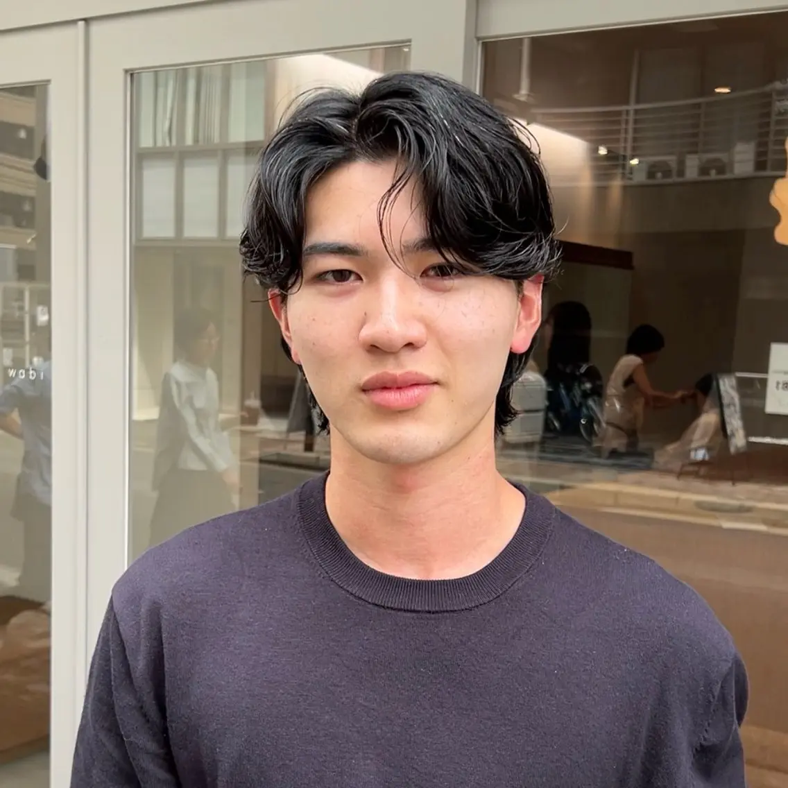 ミディアム カット wabi本町店 タカハシ トモヒロのヘアスタイル