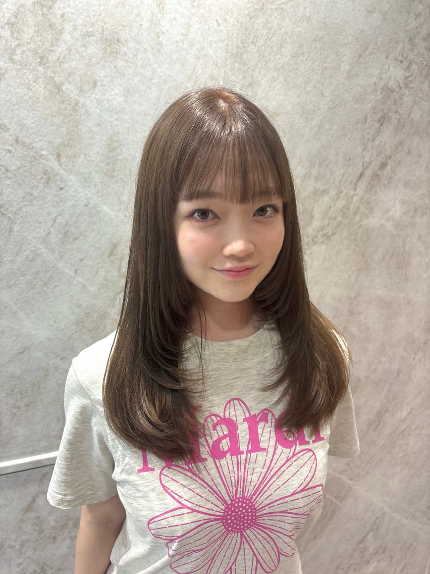 セミロング カラー ベージュカラー ブラウンカラー 透明感カラー マロンブラウン オリーブベージュ カット ヘアカラー トリートメント 顔周りカット/透明感 カラー/ゆう🤎のヘアスタイル