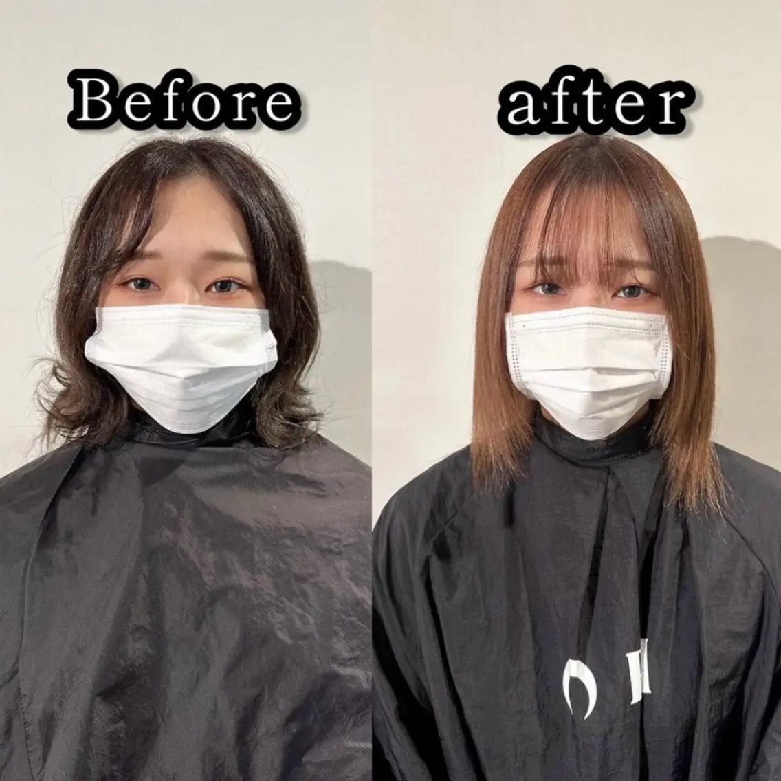 ミディアム 縮毛矯正 トリートメント HIDE 矯正のヘアスタイル