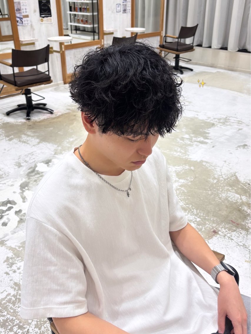 パーマ メンズ メンズ韓国風 メンズパーマ パーマ そら🫧 垢抜けカラー/パーマのヘアスタイル