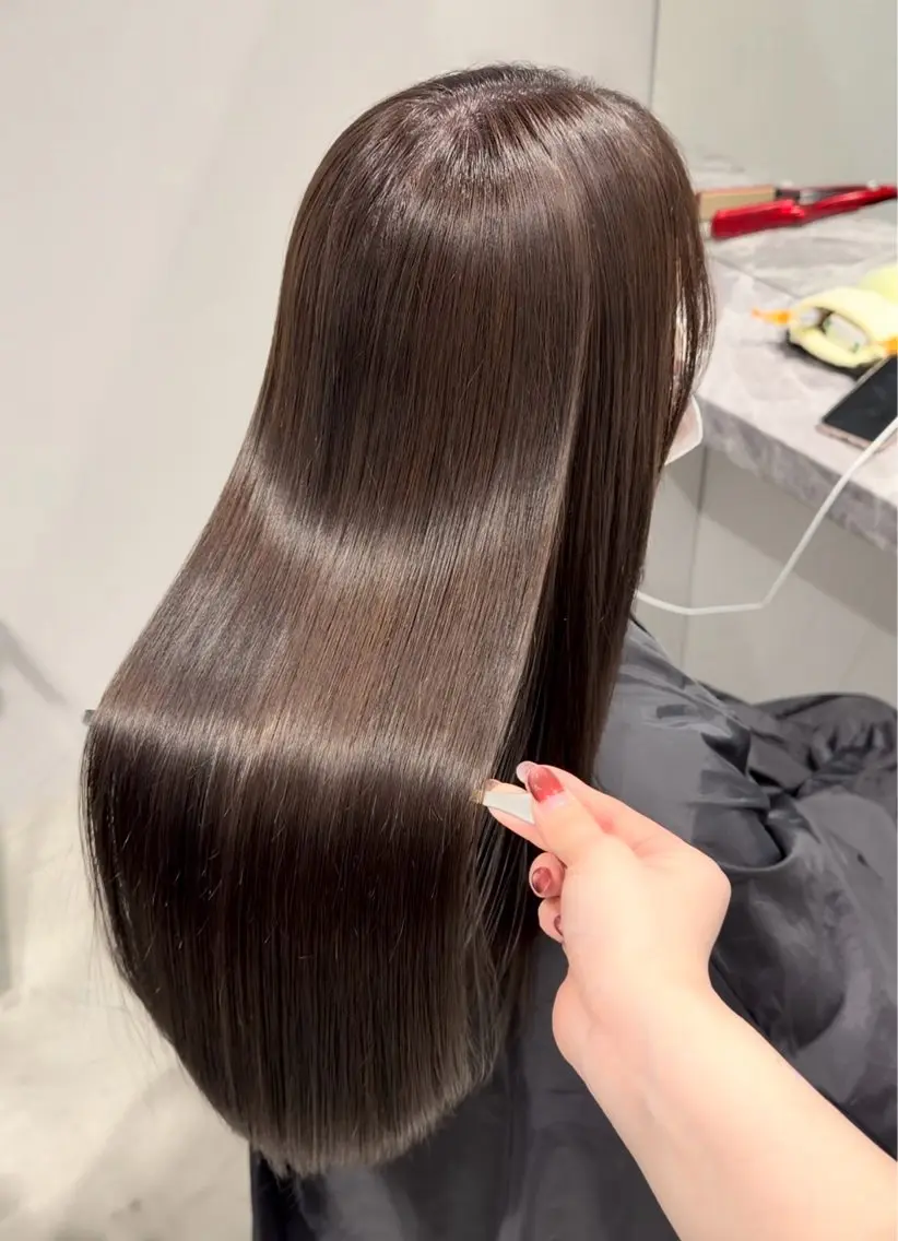 ロング ハイライト 縮毛矯正 縮毛矯正 トリートメント 他店お直し/ 縮毛矯正美容師あんりのヘアスタイル
