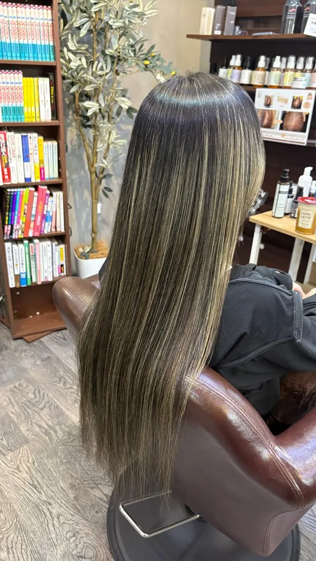 ロング 縮毛矯正 トリートメント 髪質改善縮毛矯正 撮影モデル@藤沢駅のヘアスタイル
