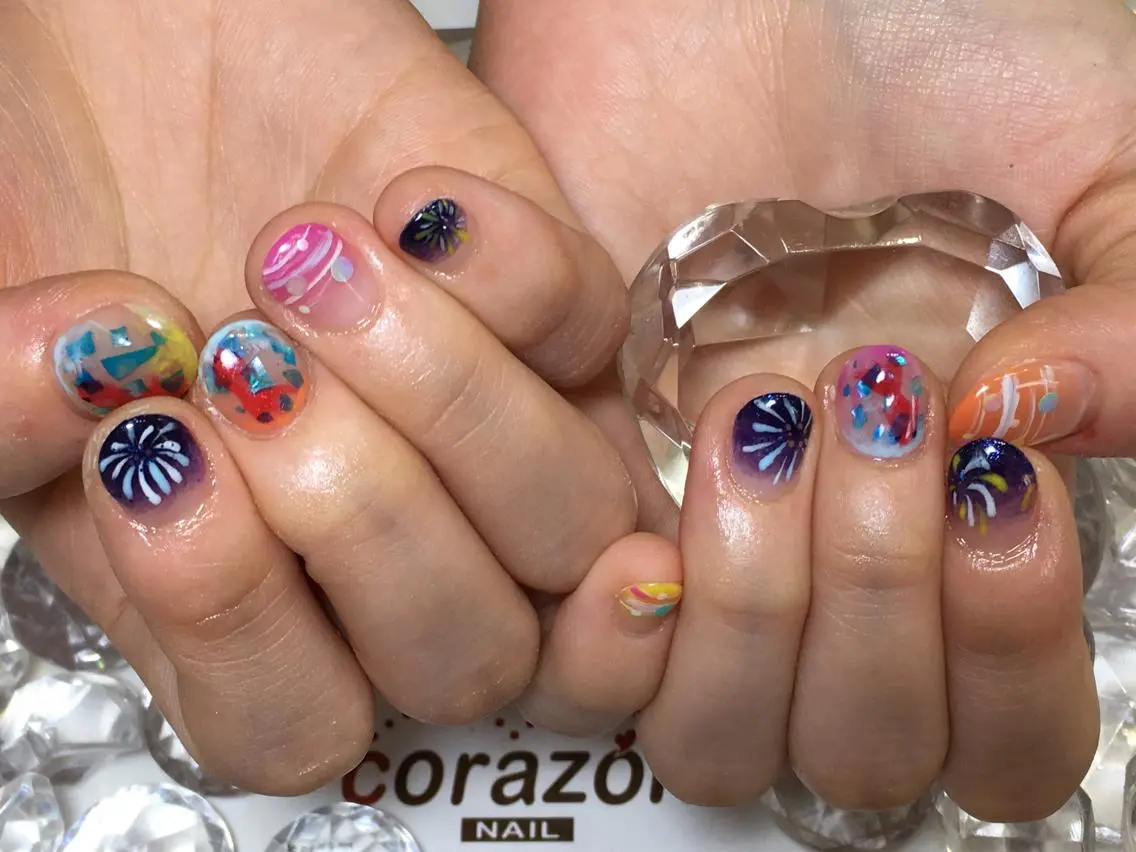 ネイル アートネイル クリアネイル ニュアンスネイル ネイリスト aicoのネイルデザイン